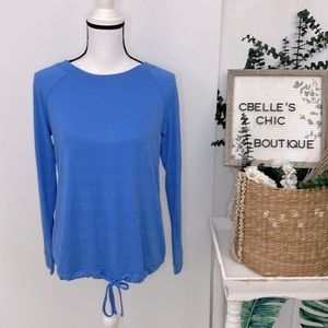 NWT T by Talbots Blue Athleisure Pullover Drawstring Loungewear